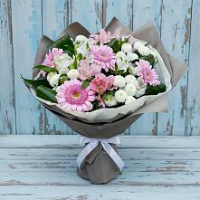 Букет цветов из:  Герберы, Альстромерии и Хризантемы #REPLACE_PRED# Березняки