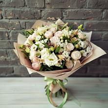 Букет цветов из:  Альстромерии, Розы и Хризантемы в Березняки