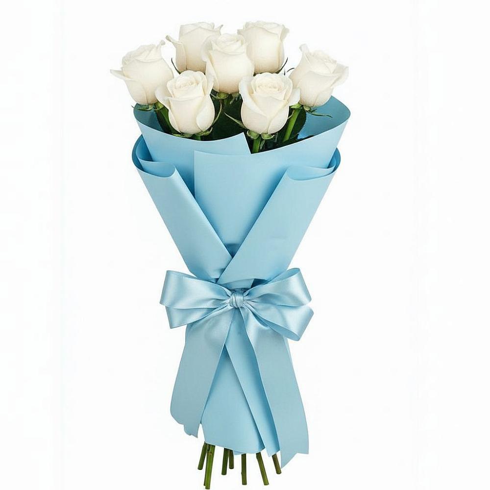 Букет 7 белых роз Проуд в Березняки