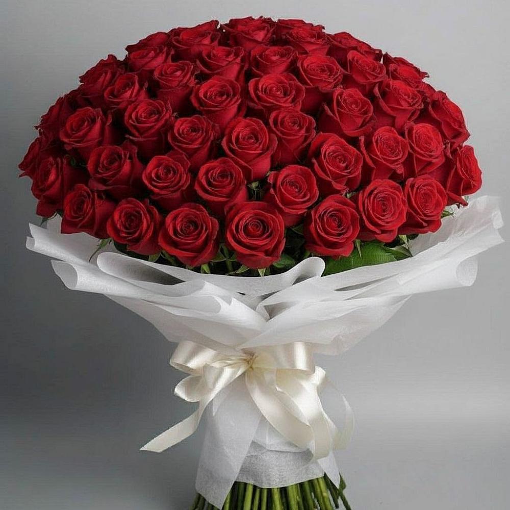 Букет 101 Красная роза Блэк Мэджик в Березняки