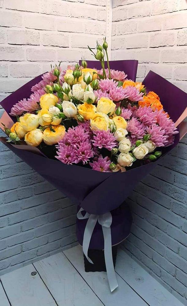 Букет цветов из: Хризантемы и Розы в Березняки