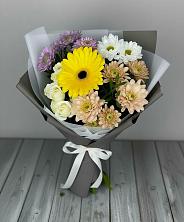 Букет цветов из:  Розы, Герберы и Хризантемы в Березняки