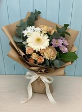 Букет цветов из:  Герберы и Хризантемы в Березняки