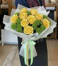 Букет цветов из:  Хризантемы и Розы в Березняки
