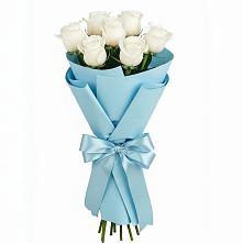 Букет 7 белых роз Проуд в Березняки