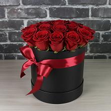 Цветочная композиция из Розы в шляпной коробке в Березняки