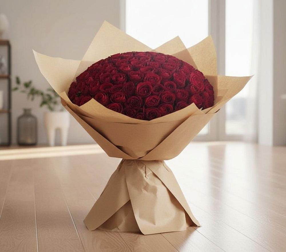 Букет 101 Красная роза в Березняки