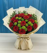 Букет цветов из:  Розы и Хризантемы в Березняки