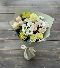 Букет цветов из:  Альстромерии, Розы и Хризантемы #REPLACE_PRED# Березняки