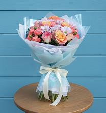 Букет цветов из:  Хризантемы и Розы в Березняки