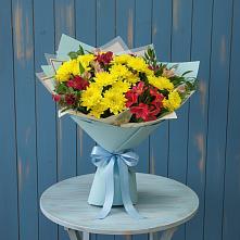 Букет цветов из:  Альстромерии и Хризантемы #REPLACE_PRED# Березняки