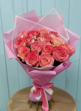 Букет 15 Розовых роз Равель в Березняки