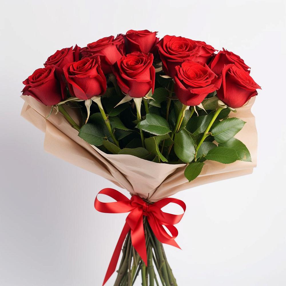 Букет 11 Красных роз Эдлесс Лав в Березняки